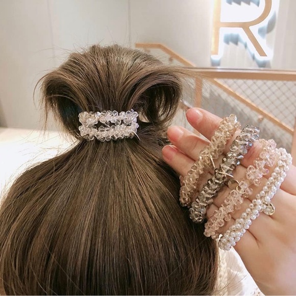 Elegant Crystal Hair Ties Beads - Picture 4 of 4